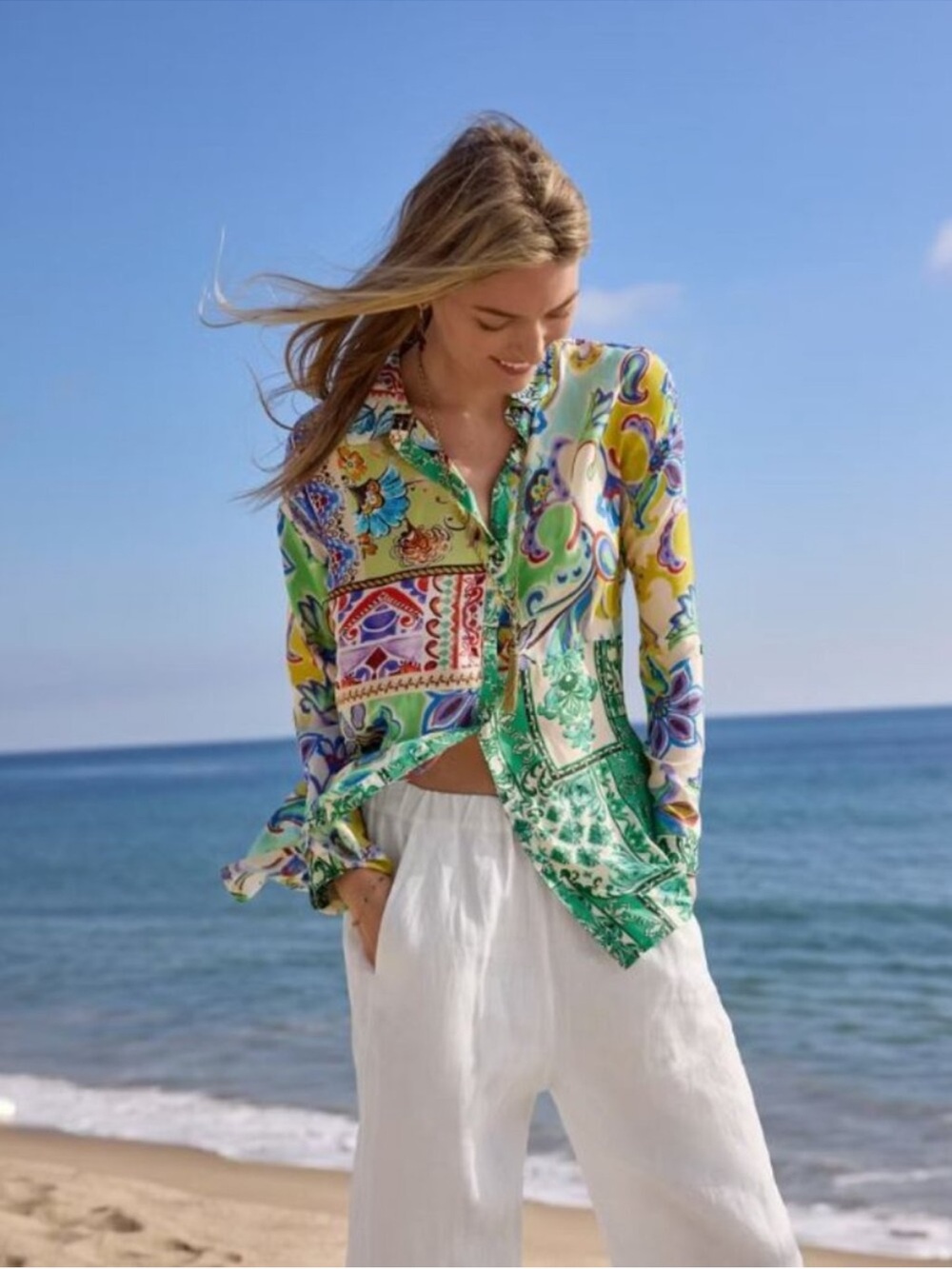 Johnny Was The Audrey Tunic armeria patchwork blouse size 2X NWT - Picture 1 of 13